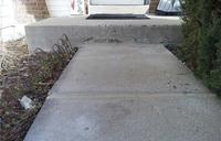 concrete step repair with polyurethane foam injections