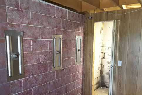 basement wall anchor system installed