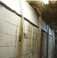 Bowed Basement wall - problem signs of foundation repair