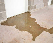 Leaking basement floor