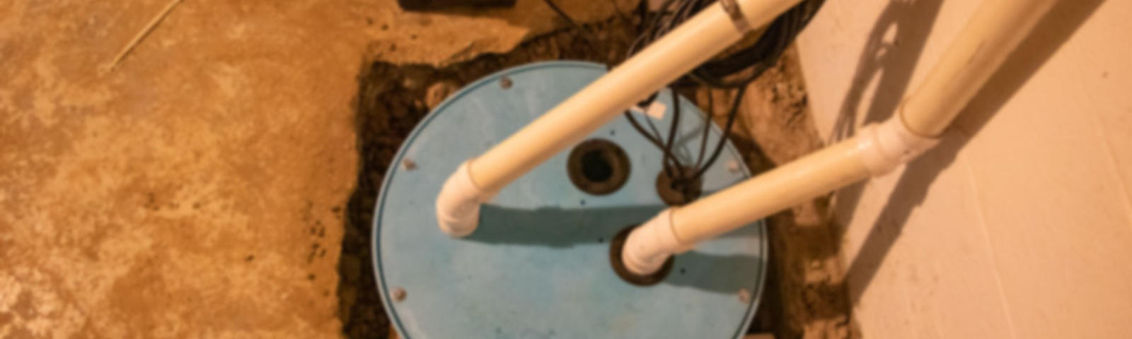 Sump pump installed in basement