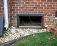 Open crawlspace door