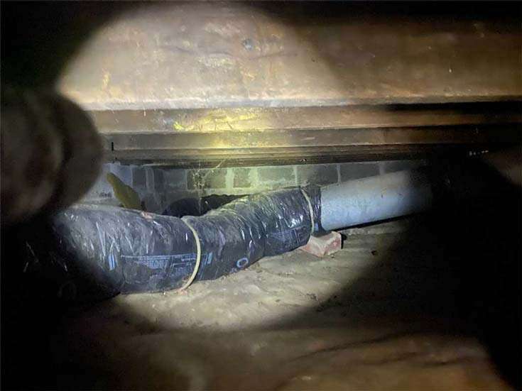 Inspection in a crawl space
