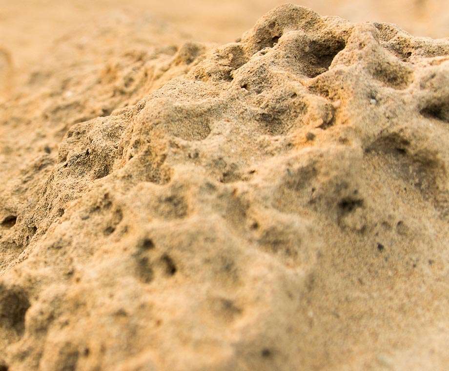 A close-up of sand.