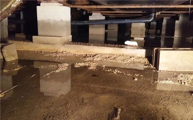 standing water in a crawl space