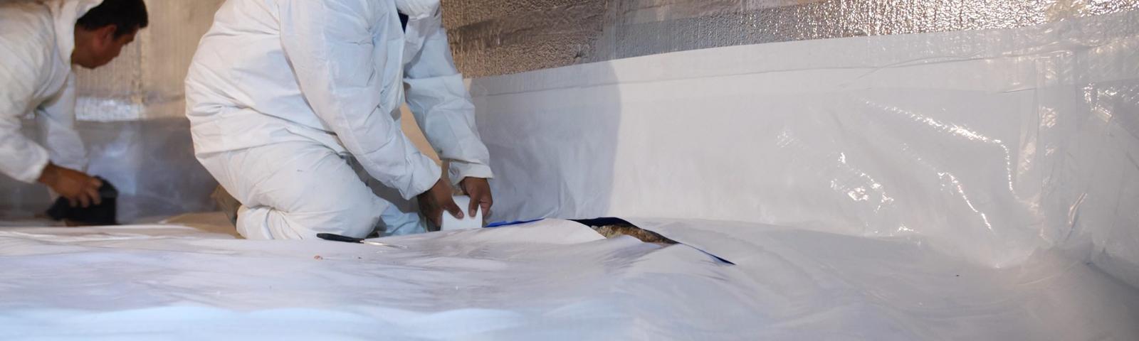 Crew Installing encapsulation