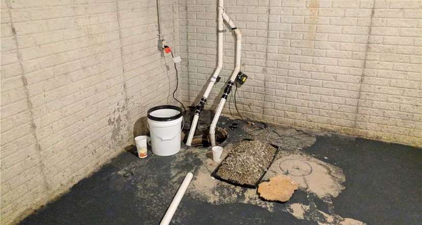 bad sump pump installation