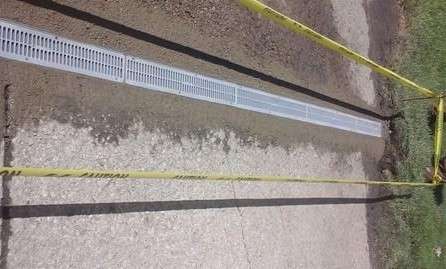exterior grated drainage