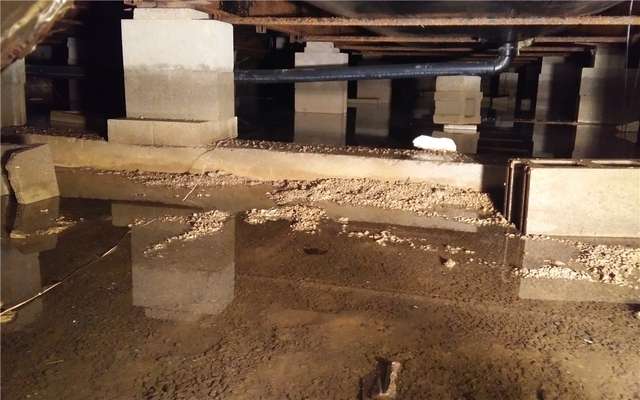 standing water in a crawl space
