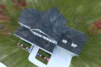 rain falling on house