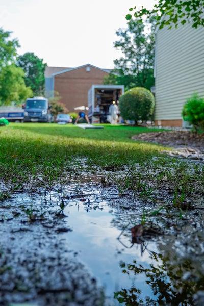 flooded yard in maryland