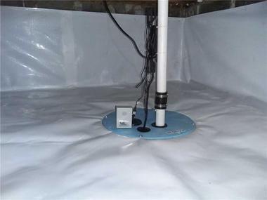 crawl space sump pump system