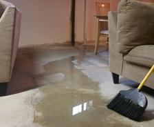 Flooding water in basement.