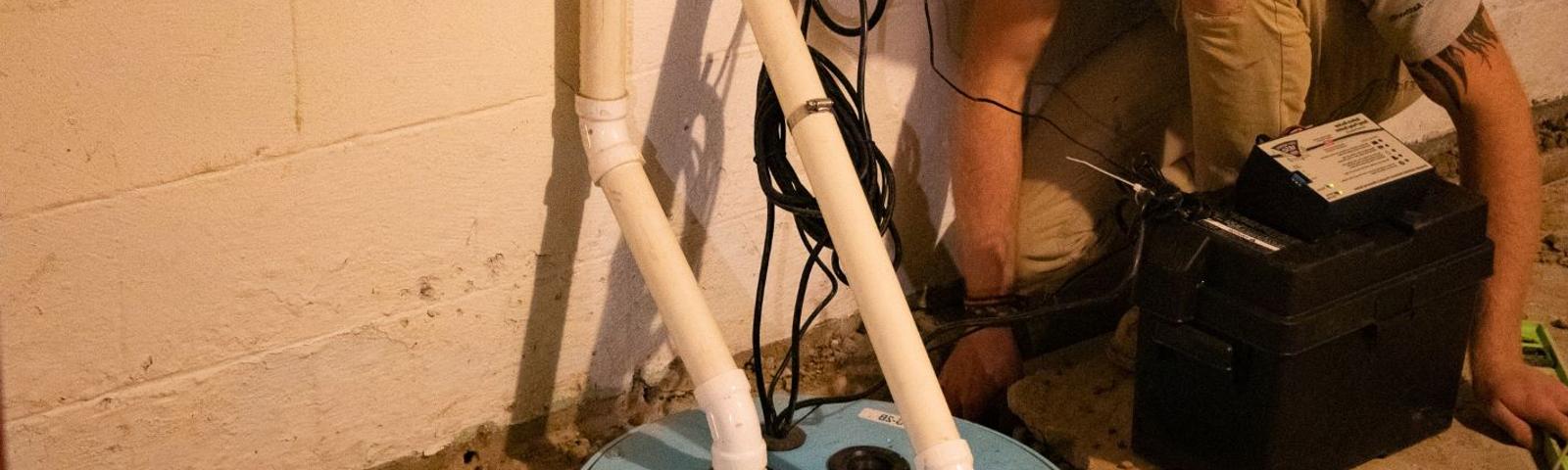 basement drain and sump pump