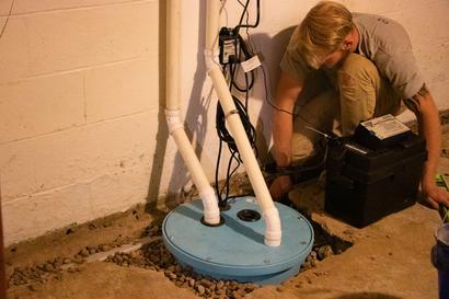basement drain and sump pump