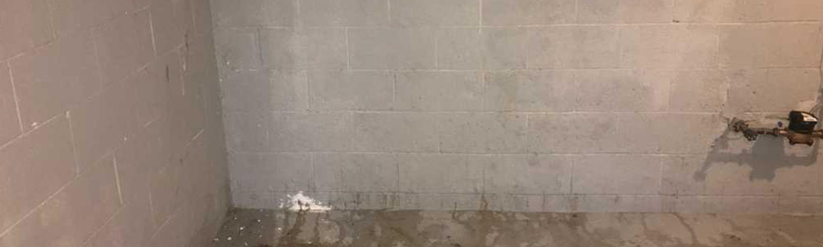 Water intrusion and leaking slab