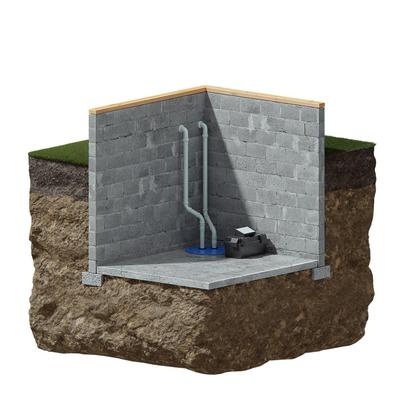 Sump pump and back up batter 3D illustration.