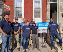 JES and Habitat for Humanity volunteers in Baltimore, MD.