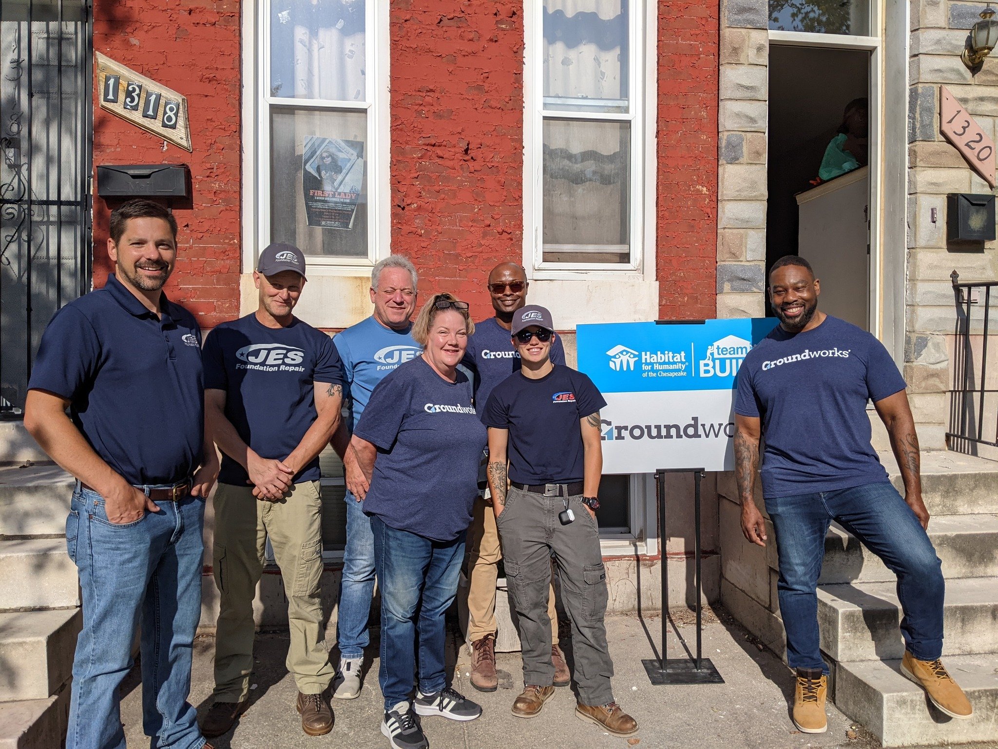 JES and Habitat for Humanity volunteers in Baltimore, MD.