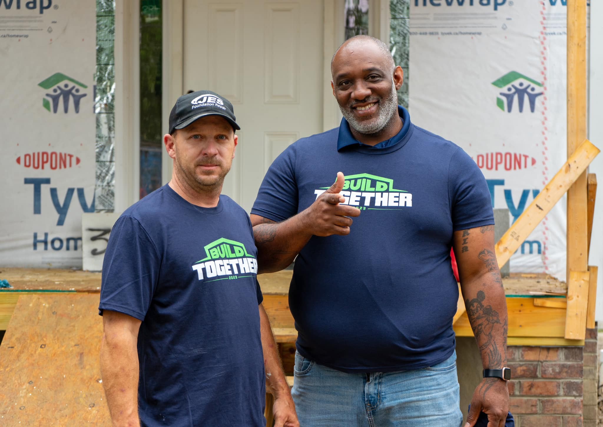 JES Foundation Repair and Habitat for Humanity volunteer in Richmond, VA.