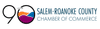 Logo of Salem-Roanoke County Chamber of Commerce with colorful abstract mountain design.