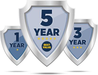 service and maintenance logos with yearly protection shields