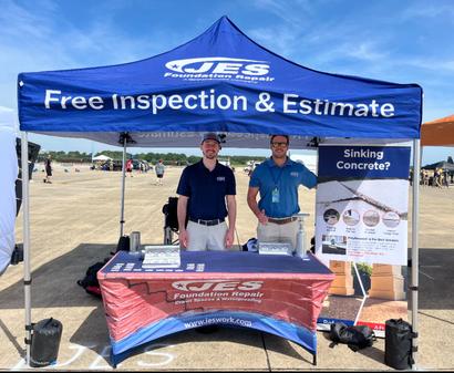 JES employees at a company booth at Air Power Over Hampton Roads