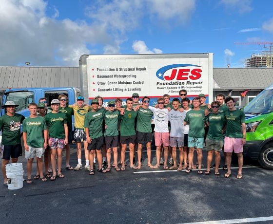 cox high school sponsorship car wash and JES Foundation Repair work truck