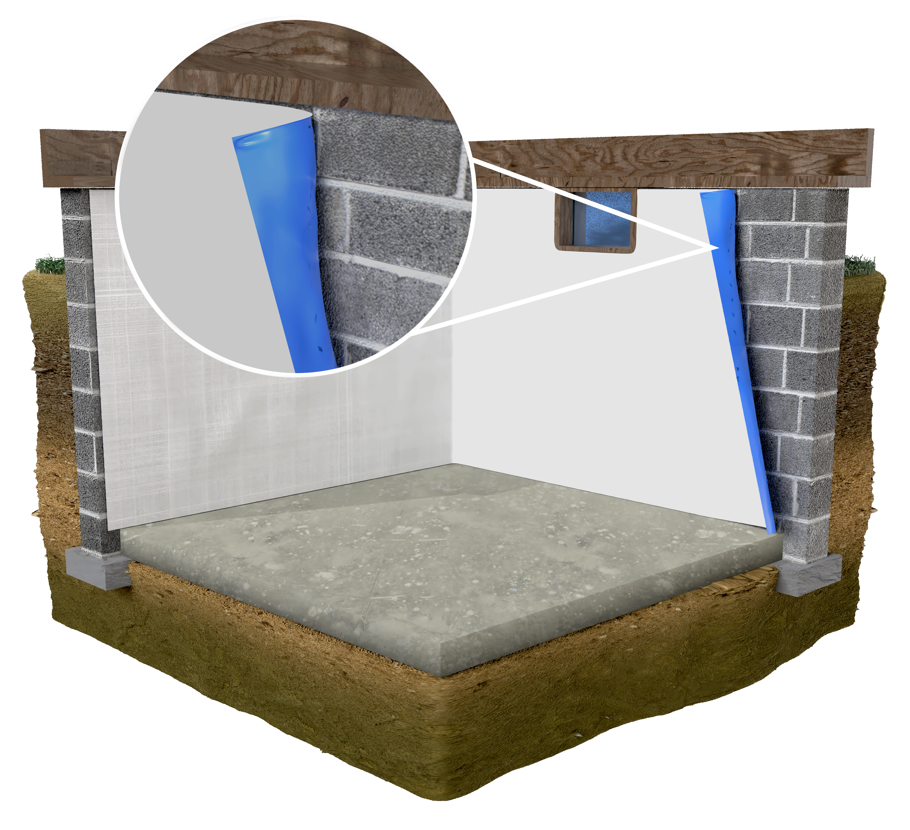 basement wallseal vapor barrier