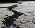 Large crack in concrete driveway can be fixed with PolyRenewal
