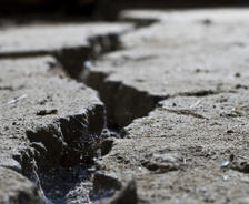 Large crack in concrete driveway can be fixed with PolyRenewal