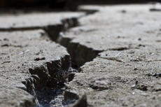 Large crack in concrete driveway can be fixed with PolyRenewal
