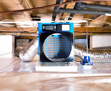 Dehumidifier in crawl space