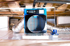 Dehumidifier in crawl space