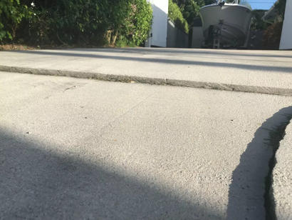 Uneven concrete