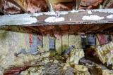 Messy crawl space before encapsulation.