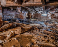 Wet crawl space