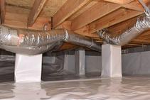 Encapsulated crawl space.