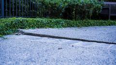 Uneven concrete