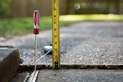 Uneven concrete