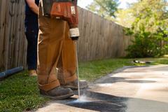 CFI filling voids under concrete slab