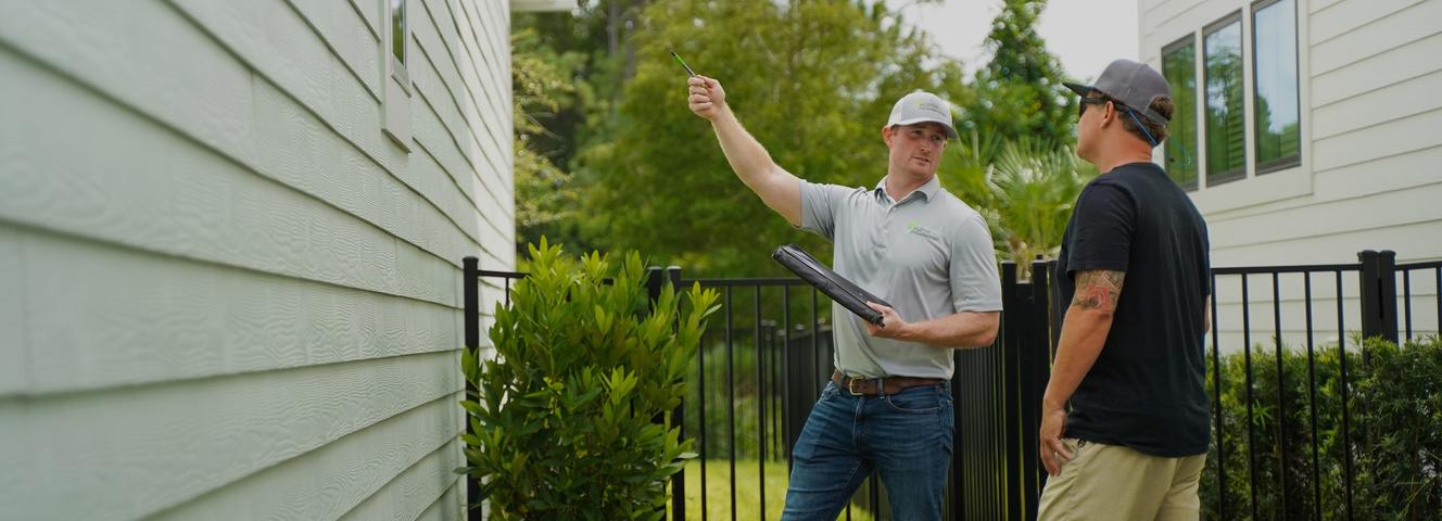 Alpha CFI talking to homeowner