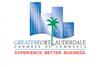 Logo of Greater Fort Lauderdale Chamber of Commerce with buildings and a palm tree. Text: "Experience. Better. Business.