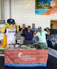 Alpha Foundations table at a Fort Myers Mighty Mussels game