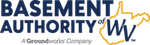 Logo with text "Basement Authority of WV" and a yellow outline of the state of West Virginia.