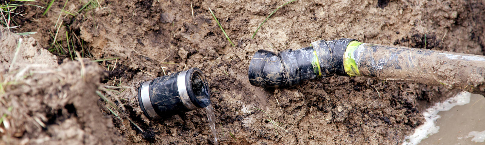 Repairing a Broken Pipe in a Septic Field