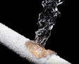 Frozen pipe that burst.