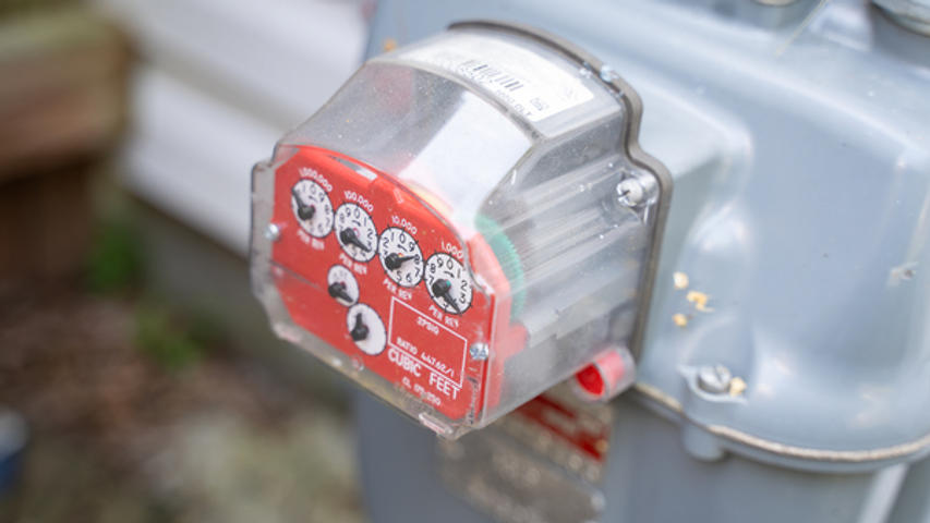 Close up gas meter