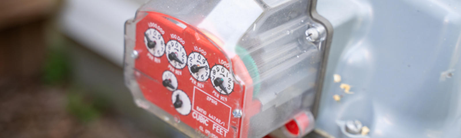 Close up gas meter