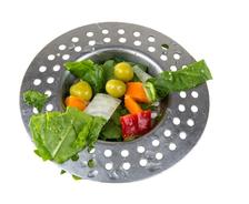 Cut out of drain clogged with food.